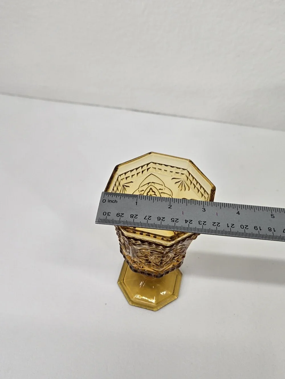 Strawberry Street Vatican 8oz Amber Red Wine Glass Embossed Goblet VTG Regency